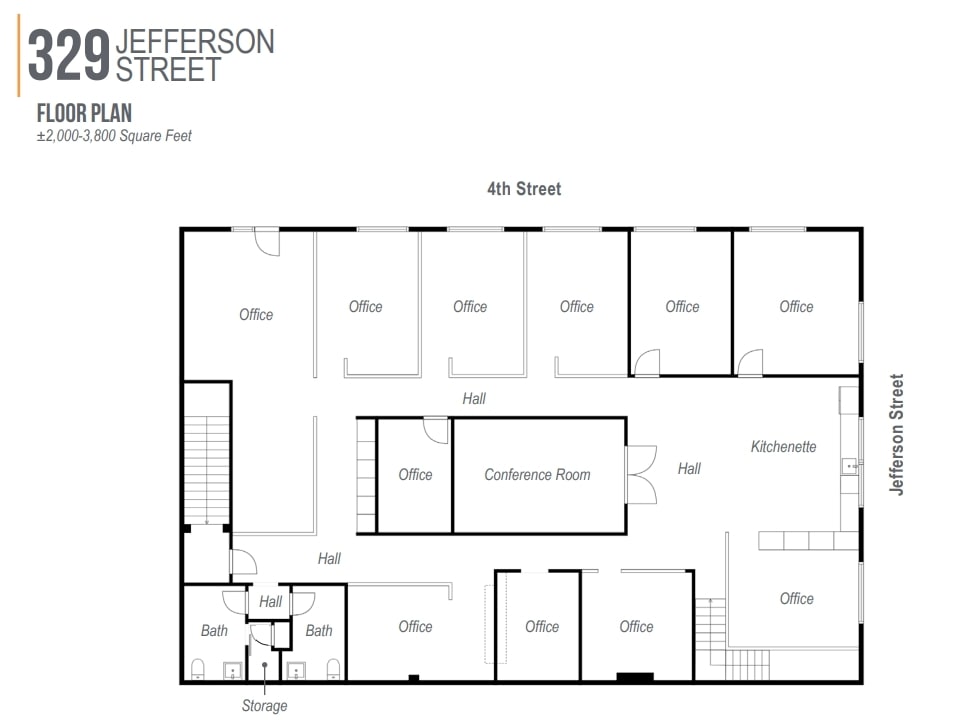 329-331 Jefferson St, Oakland, CA à louer Plan d’étage– Image 1 sur 1