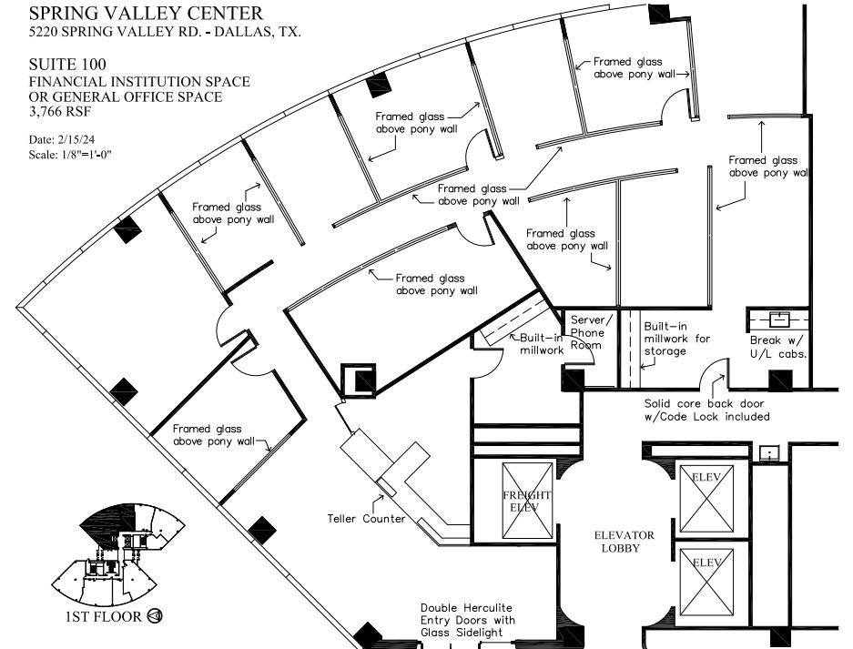 5220 Spring Valley Rd, Dallas, TX à louer Plan d’étage– Image 1 sur 5