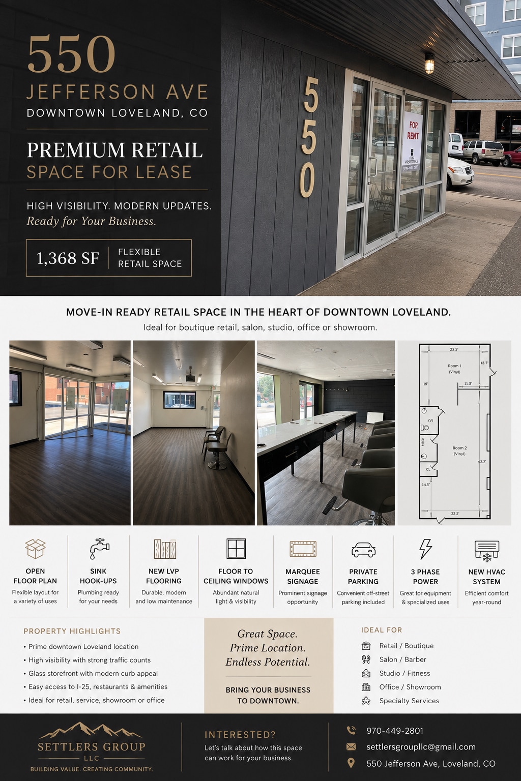 540-550 N Jefferson Ave, Loveland, CO à louer Photo intérieure– Image 1 sur 2