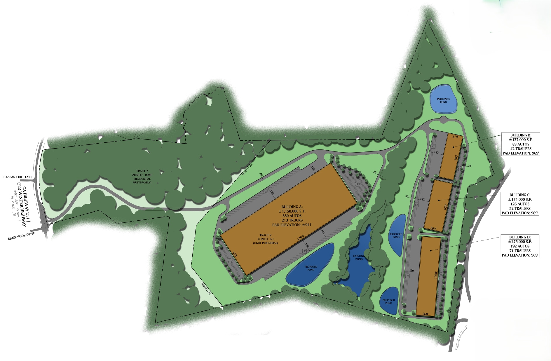 5401 Old Winder Hwy, Braselton, GA à louer Plan de site– Image 1 sur 5