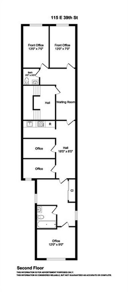 113 + 115 East 39th Street portefeuille de 2 biens à vendre sur LoopNet.fr - Plan d’étage – Image 3 sur 8