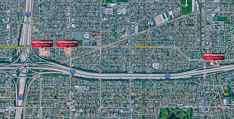 Imperial Highway Land Portfolio portefeuille de 3 biens à vendre sur LoopNet.fr - Aérien – Image 1 sur 9