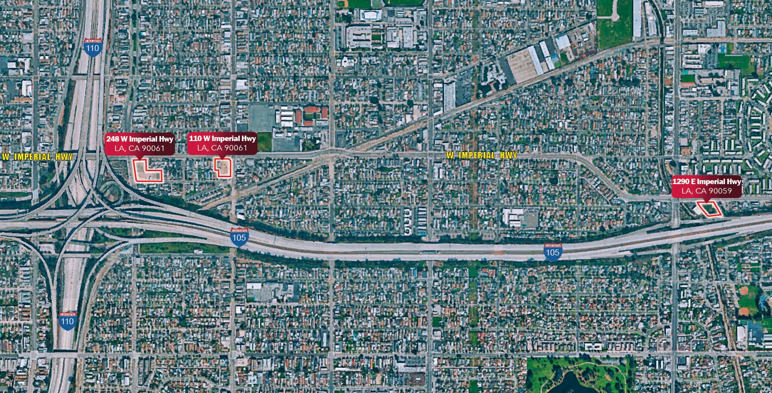 Imperial Highway Land Portfolio portefeuille de 3 biens à vendre sur LoopNet.fr Aérien– Image 1 sur 10