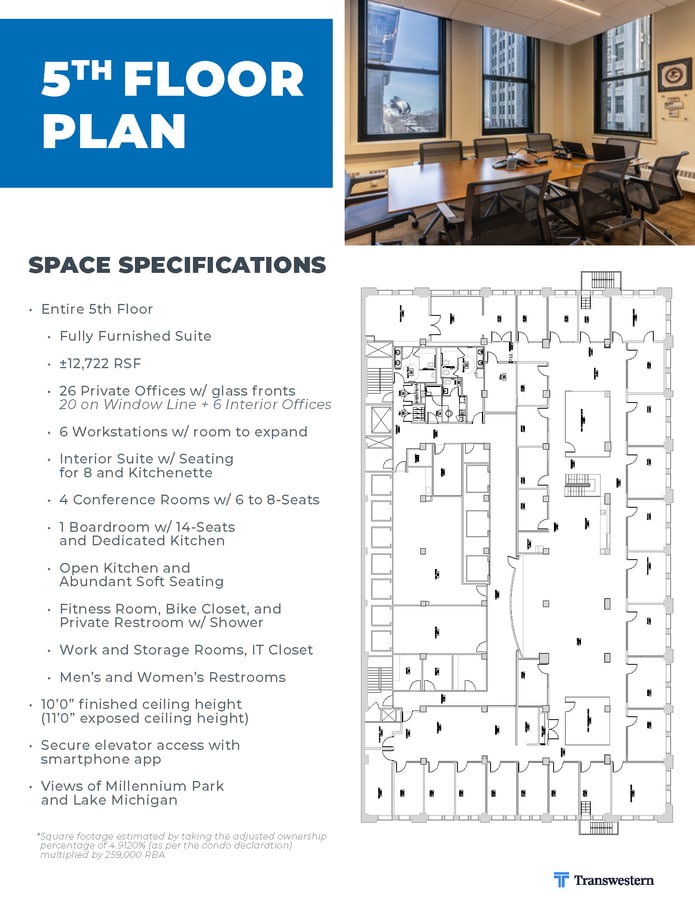 50 E Washington St, Chicago, IL 60602 - Lot 500 to 518 -  - Plan d’étage - Image 1 of 14