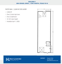 2501-2519 Gravel Dr, Fort Worth, TX à louer Plan d’étage– Image 1 sur 1
