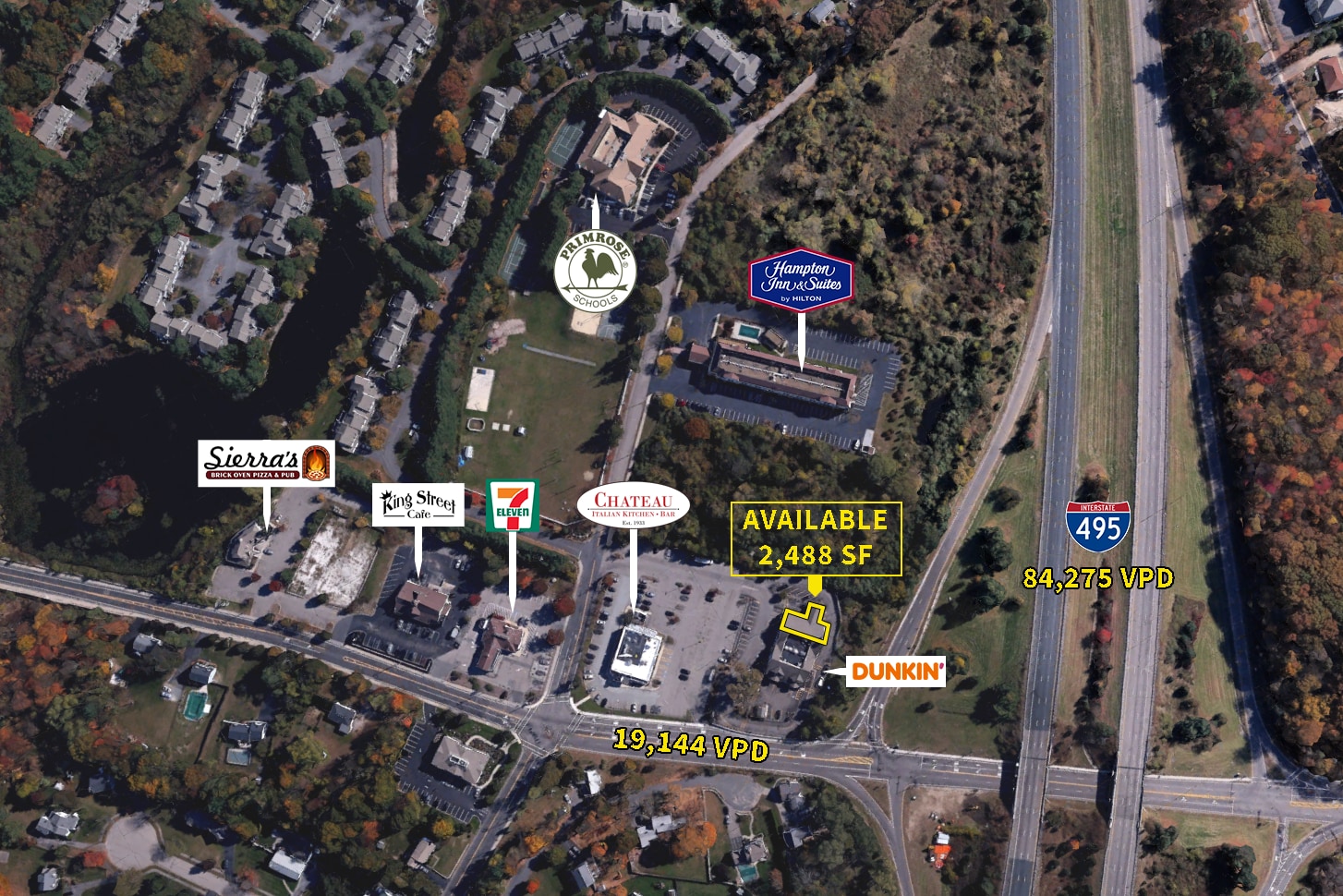 460-490 King St, Franklin, MA à louer Aérien– Image 1 sur 7