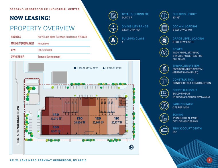 751 W Lake Mead Pky, Henderson, NV à louer - Plan de site – Image 2 sur 3
