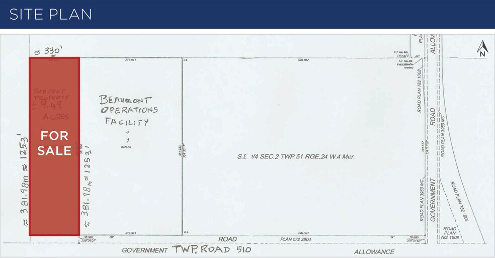 Township Road 510 & Highway 814, Beaumont, AB à vendre - Plan de site – Image 2 sur 3