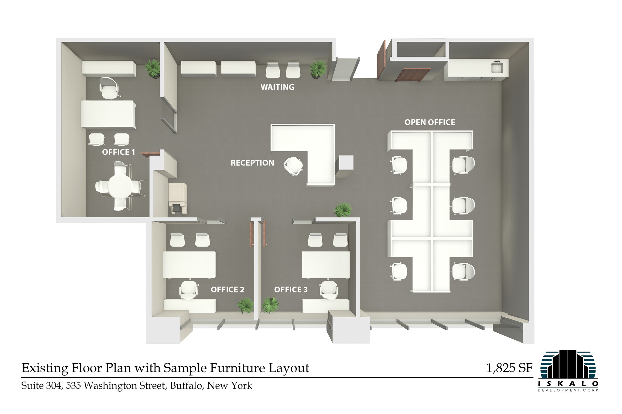 535 Washington St, Buffalo, NY à louer Plan d’étage– Image 1 sur 1