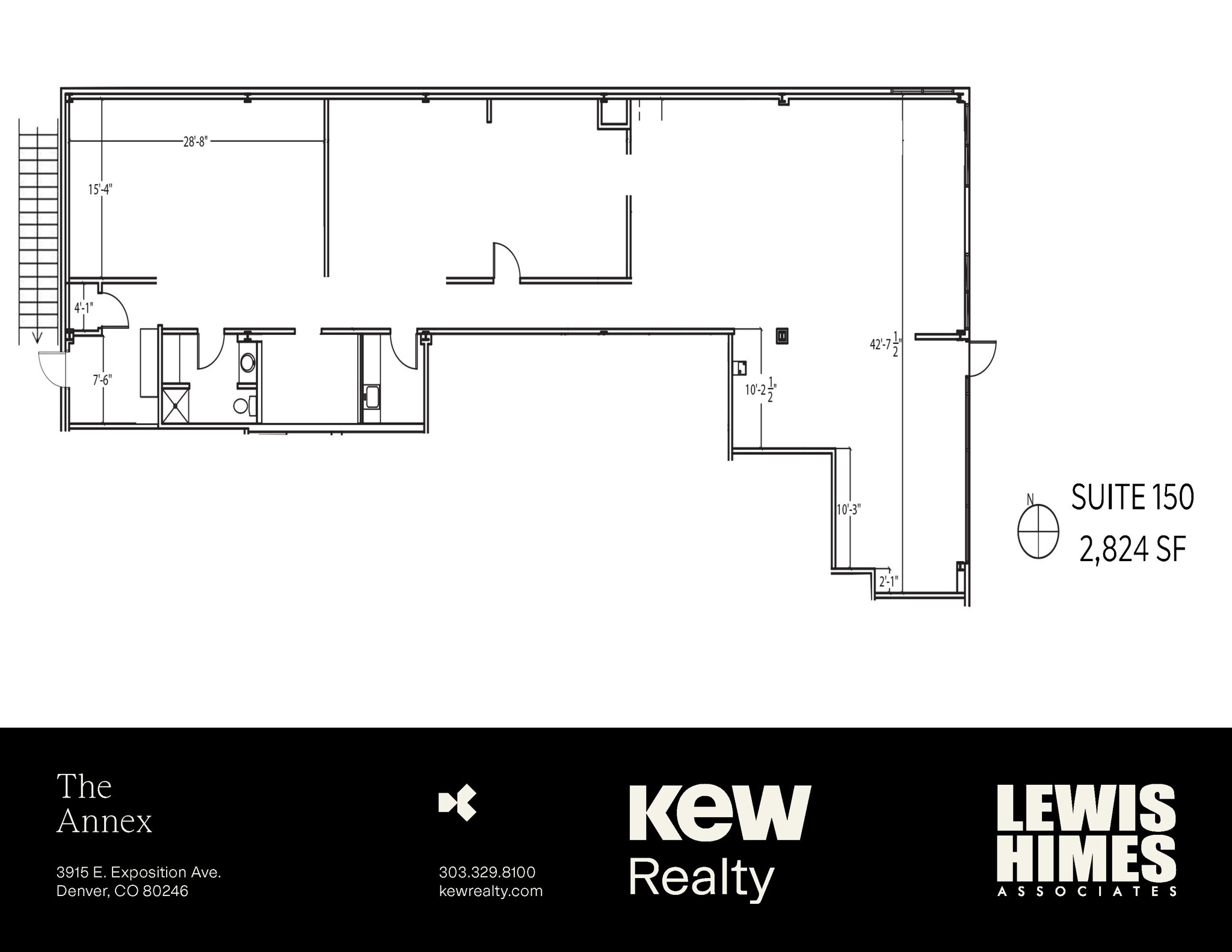 3915 E Exposition Ave, Denver, CO à louer Plan d’étage– Image 1 sur 5