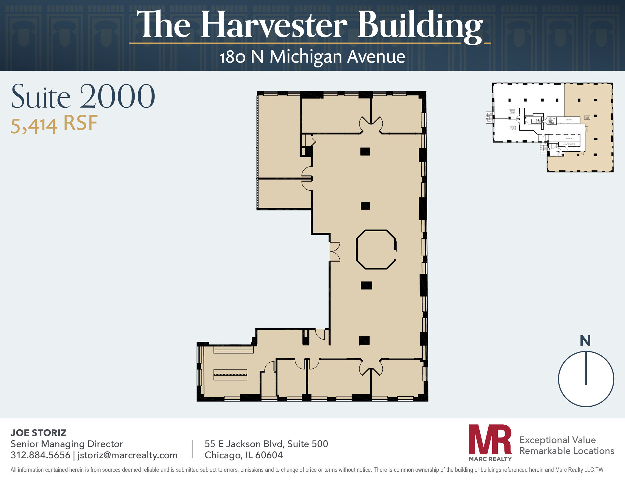 180 N Michigan Ave, Chicago, IL à louer Plan d’étage– Image 1 sur 13