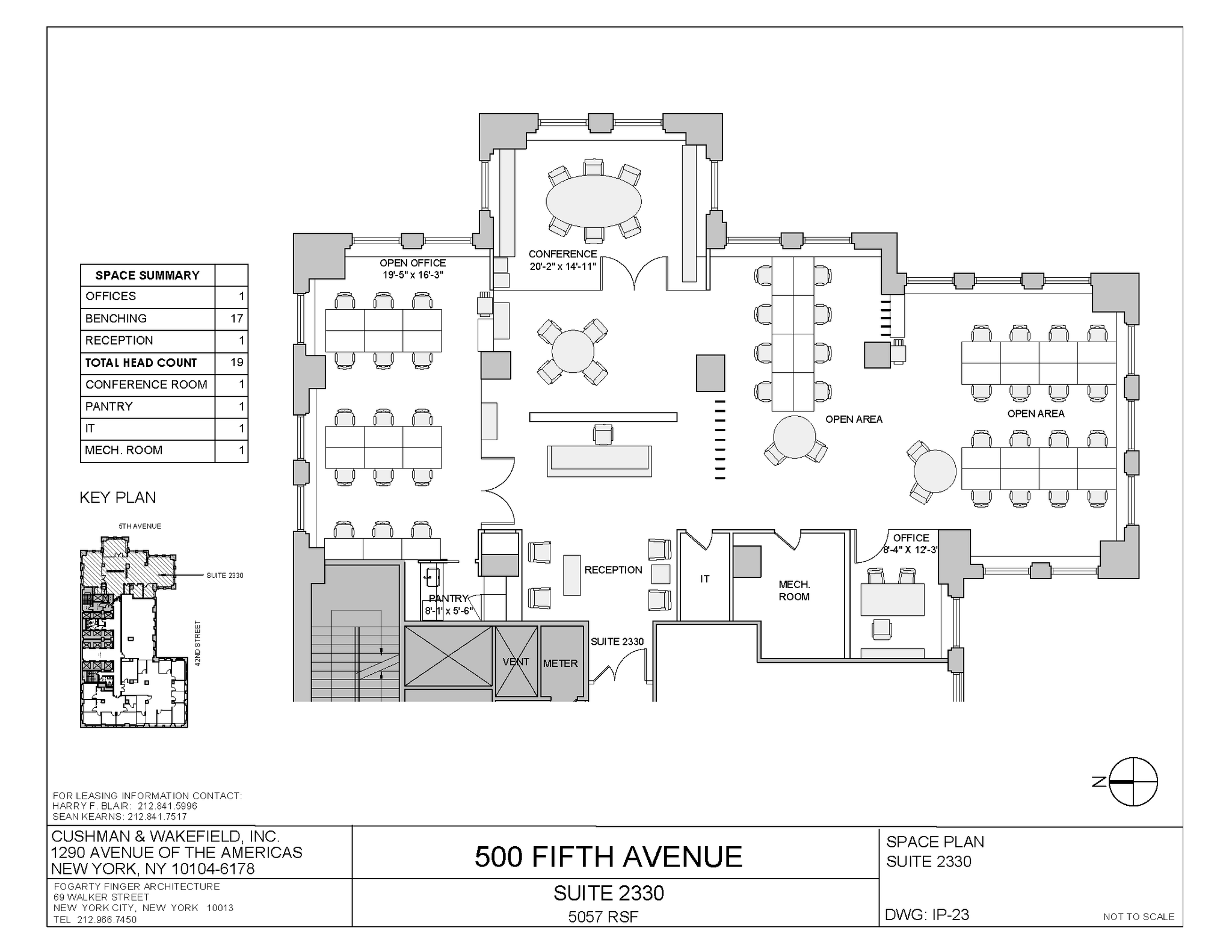 500 Fifth Ave, New York, NY à louer Plan d’étage– Image 1 sur 2