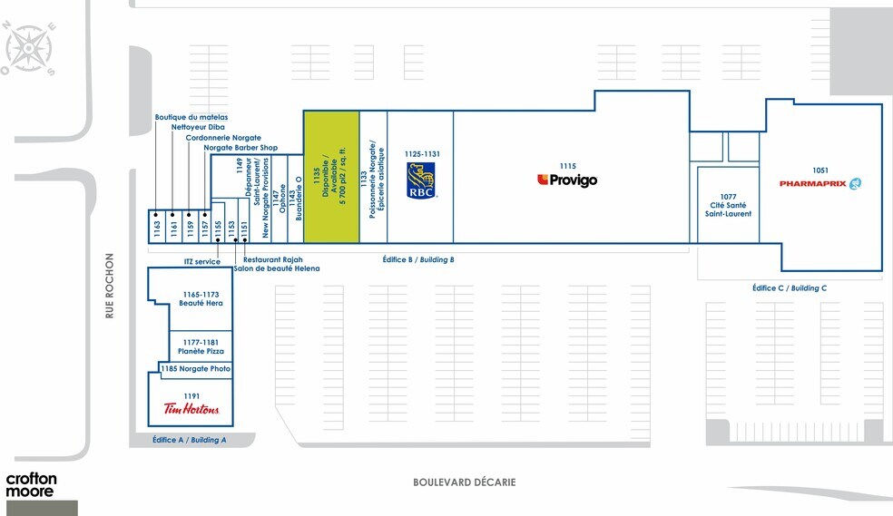 1051-1191 Rue Décarie, Montréal, QC à louer - Plan de site – Image 2 sur 7
