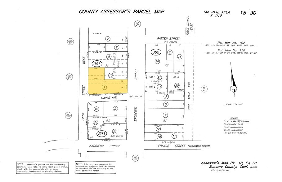 645-651 Broadway, Sonoma, CA à louer - Plan cadastral – Image 2 sur 8