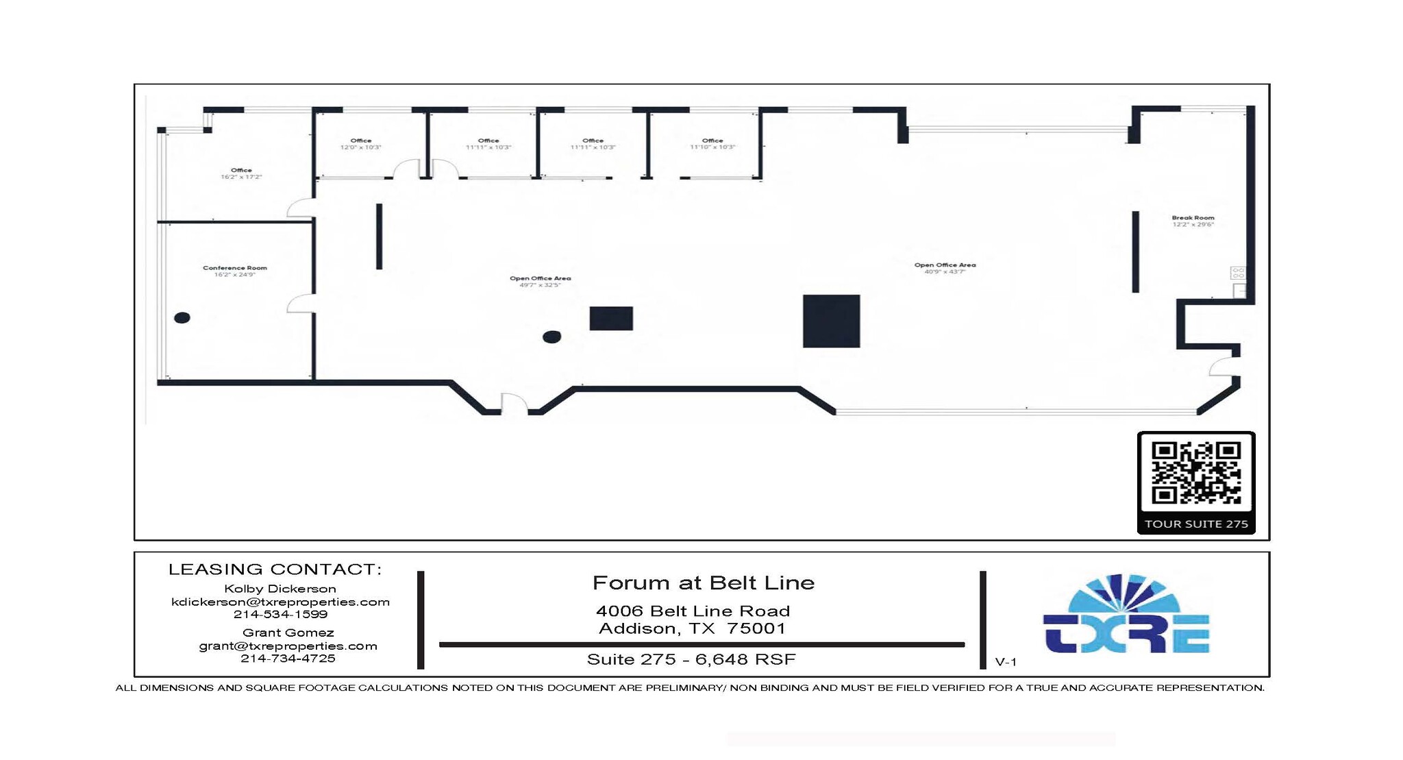 4004 Belt Line Rd, Addison, TX à louer Plan d’étage– Image 1 sur 1