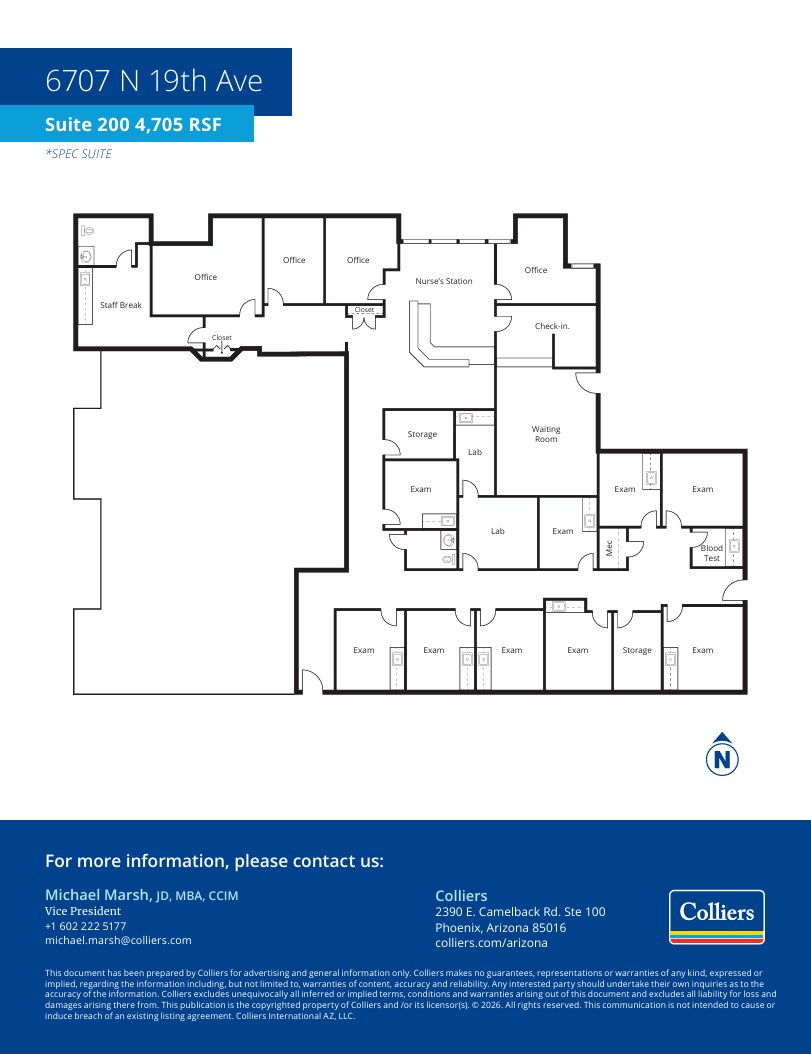 6707 N 19th Ave, Phoenix, AZ à louer Plan d’étage– Image 1 sur 1