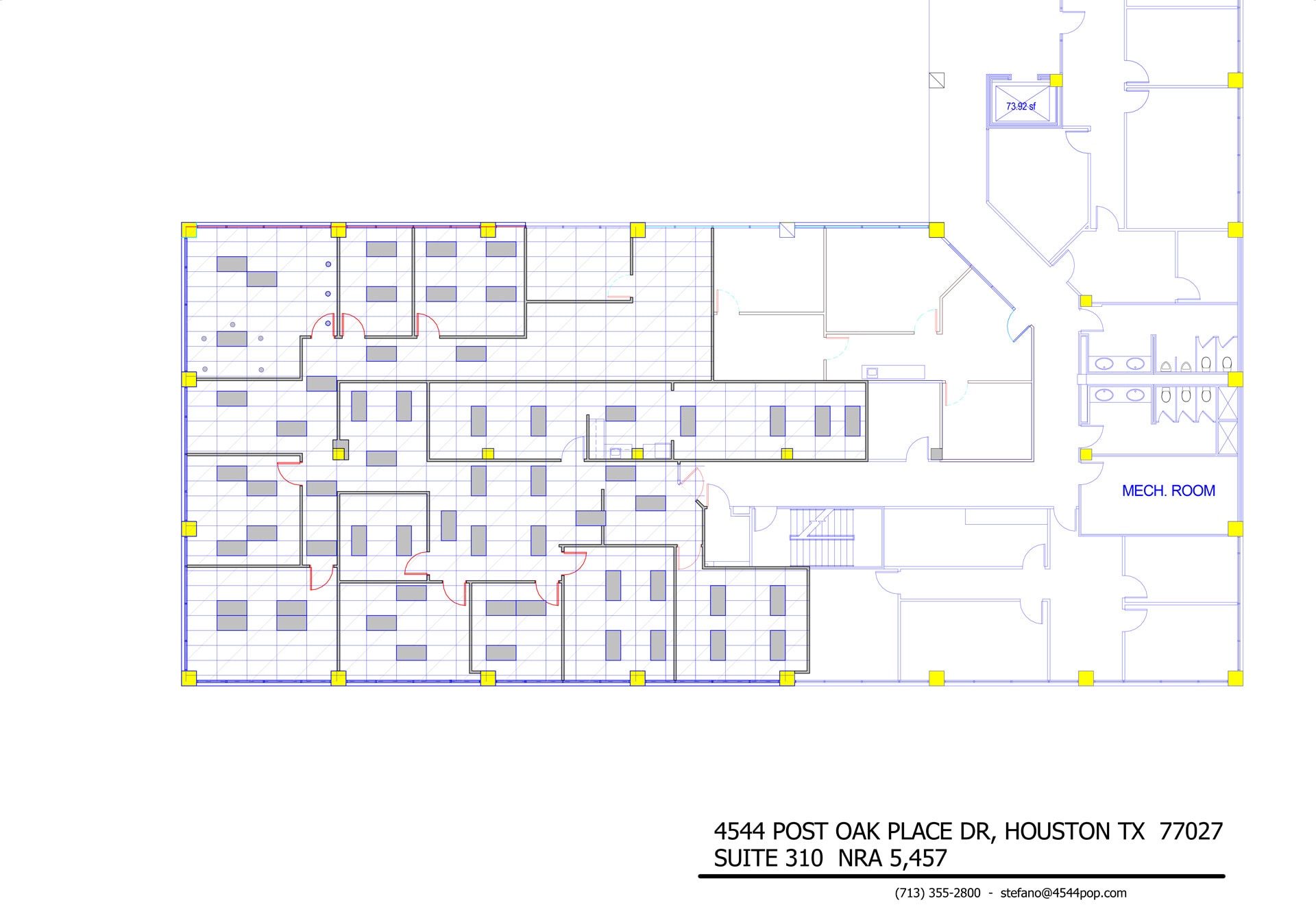 4544 Post Oak Pl, Houston, TX à louer Plan d’étage– Image 1 sur 6