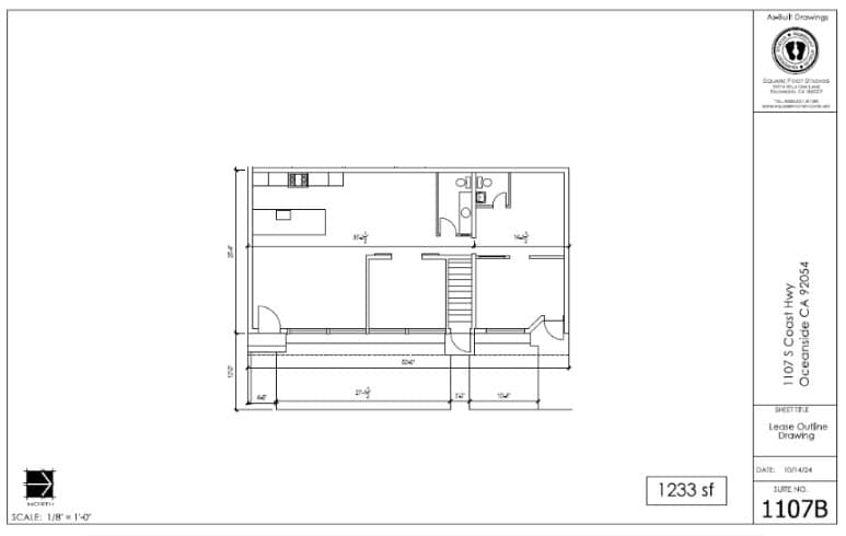 1105-1107 S Coast Hwy, Oceanside, CA à louer Plan d’étage– Image 1 sur 1