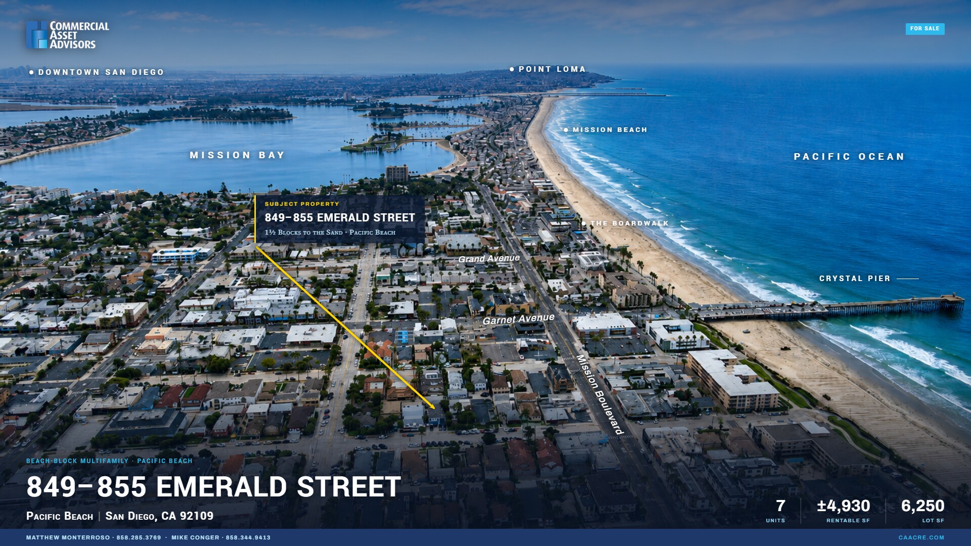 849-855 Emerald St, San Diego, CA à vendre Photo principale– Image 1 sur 11