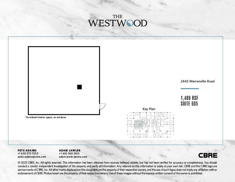 2443 Warrenville Rd, Lisle, IL à louer Plan d’étage– Image 1 sur 1