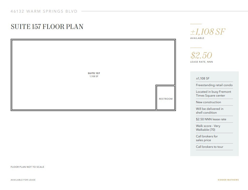 46164 Warm Springs Blvd, Fremont, CA à louer Plan d’étage– Image 1 sur 1