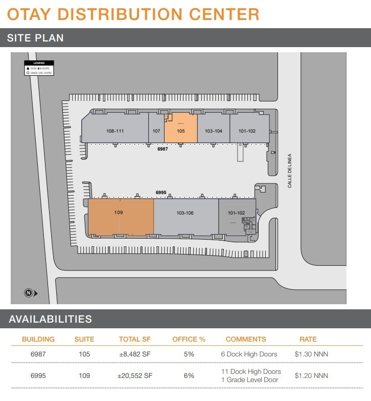 6987 Calle De Linea, San Diego, CA à louer Plan de site– Image 1 sur 2