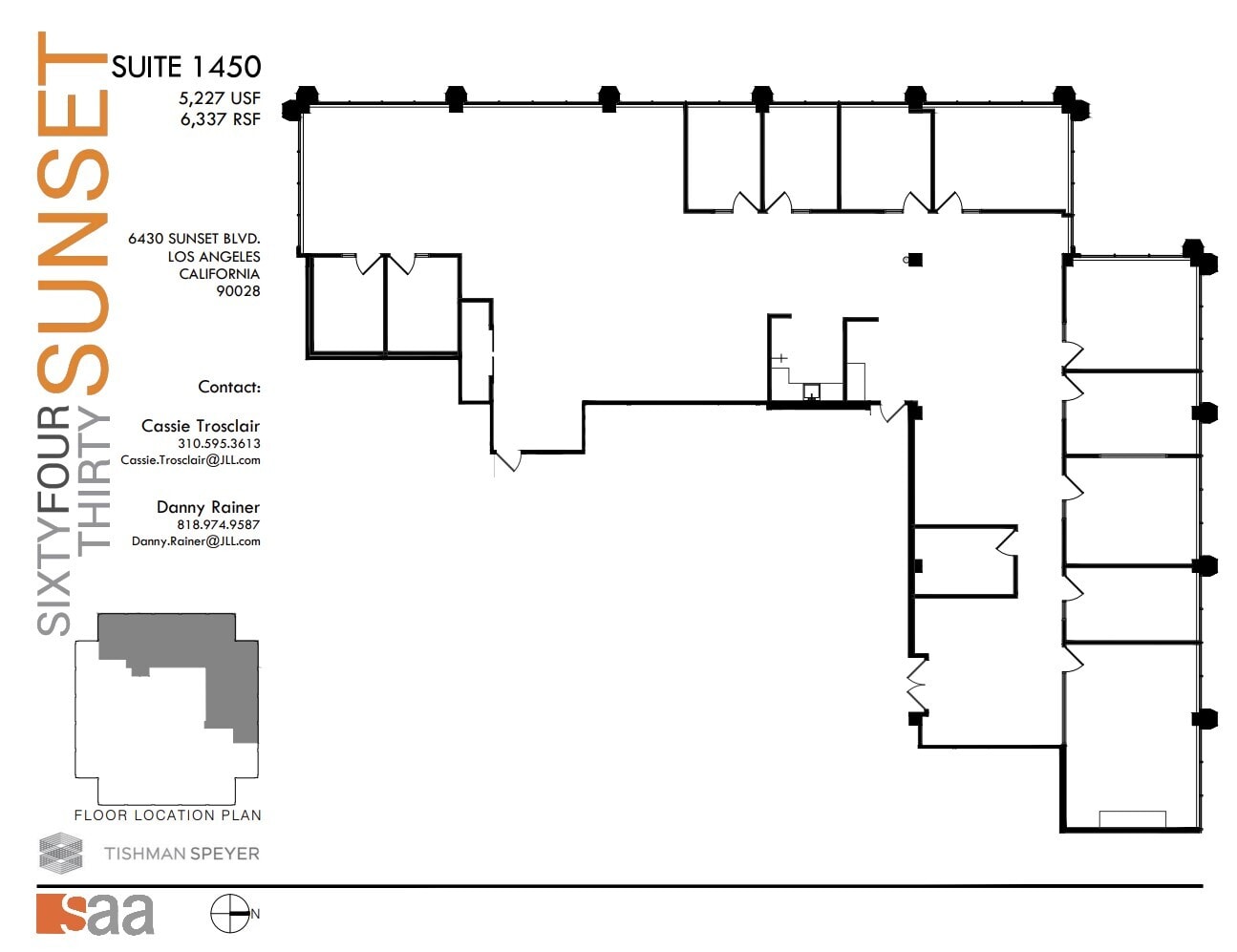 6430 W Sunset Blvd, Los Angeles, CA à louer Plan d’étage– Image 1 sur 1