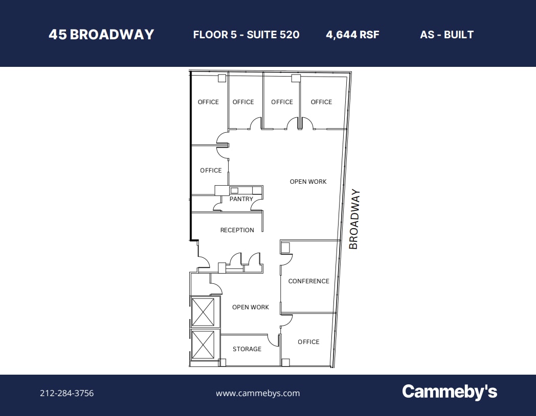 45 Broadway, New York, NY à louer Plan d’étage– Image 1 sur 1