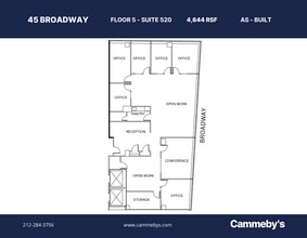 45 Broadway, New York, NY à louer Plan d’étage– Image 1 sur 1