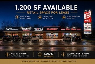 Plus de détails pour 3782 W 117th St, Cleveland, OH - Local commercial à louer