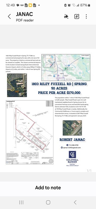 Plus de détails pour 1803 Riley Fuzzel Rd, Spring, TX - Terrain à vendre