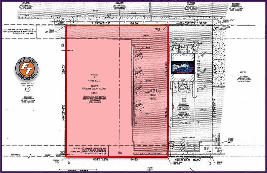 10478-10482 N Loop, Socorro, TX à vendre - Plan cadastral – Image 2 sur 2
