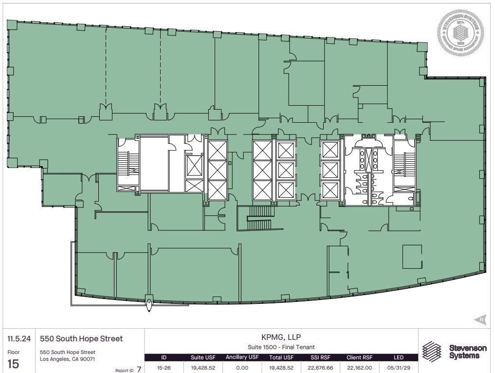 550 S Hope St, Los Angeles, CA à louer Plan d’étage– Image 1 sur 1