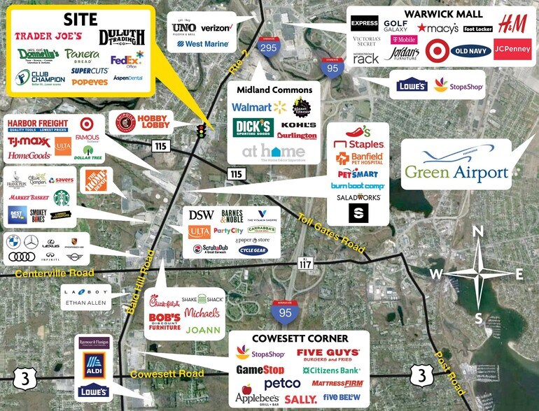 1000 Bald Hill Rd, Warwick, RI à louer - Aérien – Image 2 sur 7