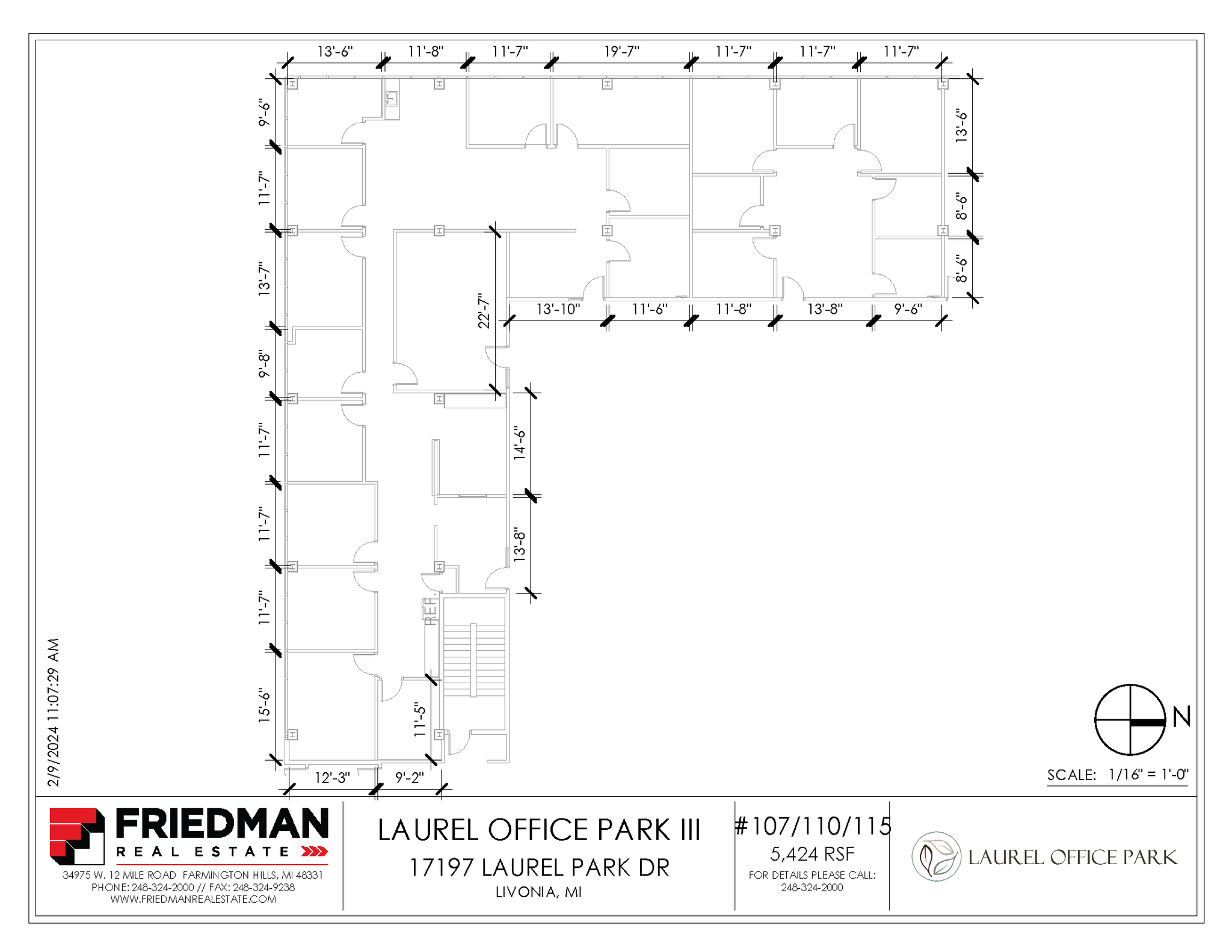 17197 N Laurel Park Dr, Livonia, MI à louer Plan d’étage– Image 1 sur 3