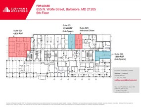 855 N Wolfe St, Baltimore, MD à louer Plan d’étage– Image 1 sur 1