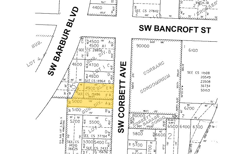 4343 SW Corbett Ave, Portland, OR à vendre - Plan cadastral – Image 3 sur 3