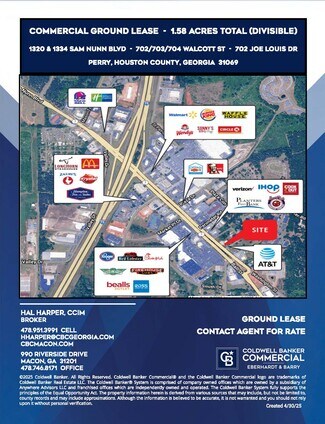 Plus de détails pour 1320 Sam Nunn Blvd, Perry, GA - Terrain à louer
