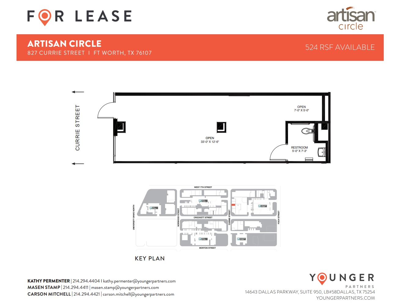 2973 W 7th St, Fort Worth, TX à louer Plan d’étage– Image 1 sur 1