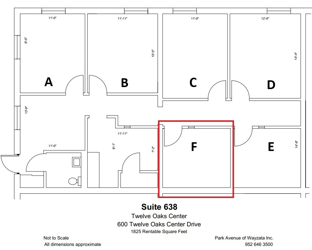 600 Twelve Oaks Center Dr, Wayzata, MN à louer Plan d’étage– Image 1 sur 1