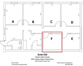 600 Twelve Oaks Center Dr, Wayzata, MN à louer Plan d’étage– Image 1 sur 1