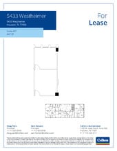 5433 Westheimer Rd, Houston, TX à louer Plan d’étage– Image 1 sur 1