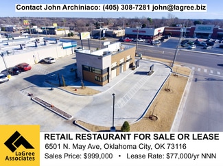 Plus de détails pour 6501 N May Ave, Oklahoma City, OK - Local commercial à vendre