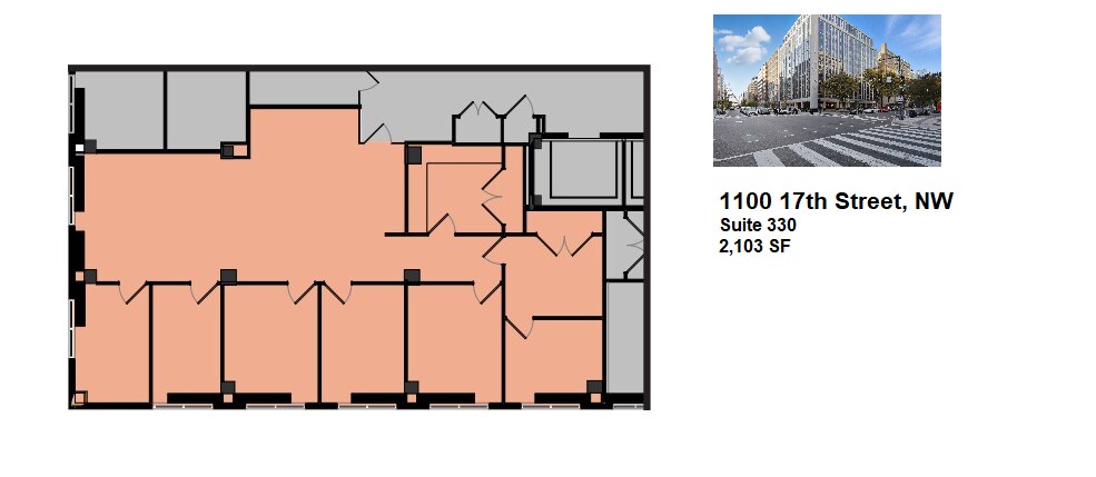 1100 17th St NW, Washington, DC à louer Plan d’étage– Image 1 sur 13