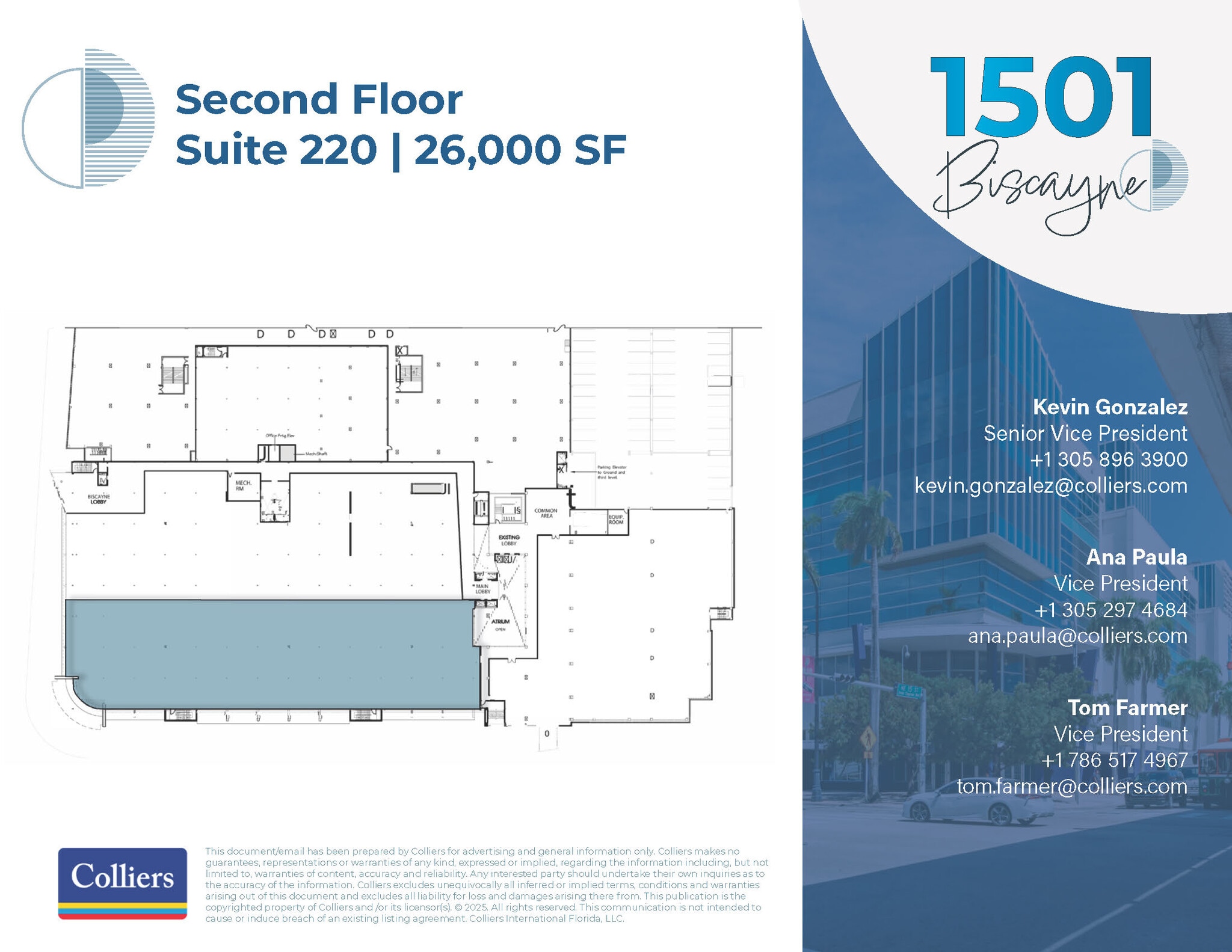 1501 Biscayne Blvd, Miami, FL à louer Plan d’étage– Image 1 sur 1