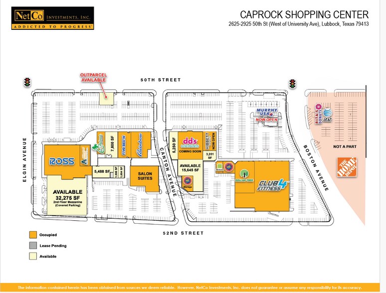 2801-2903 50th St, Lubbock, TX à louer - Plan de site – Image 2 sur 5