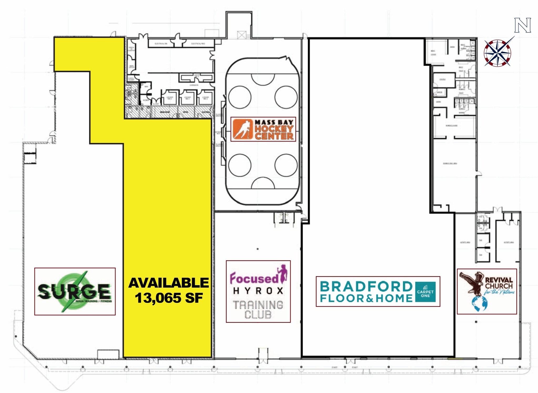 212-216 Newbury St, Peabody, MA à louer Plan d’étage– Image 1 sur 1