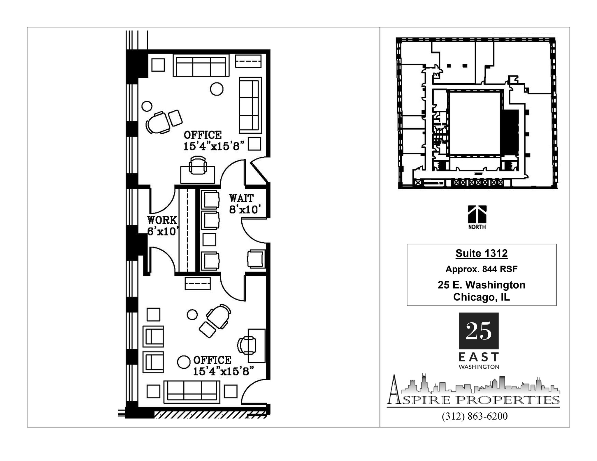 25 E Washington St, Chicago, IL à louer Plan de site– Image 1 sur 1
