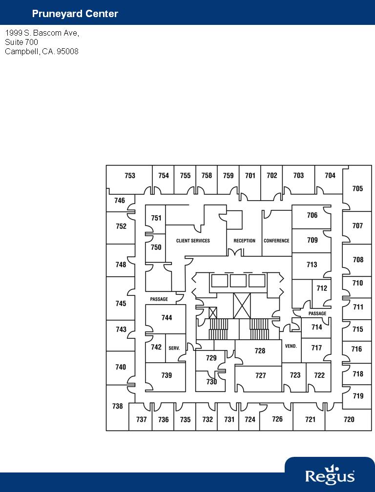 1999 S Bascom Ave, Campbell, CA à louer Plan d’étage– Image 1 sur 1