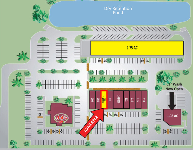 1702 N Woodland Blvd, Deland, FL à louer - Plan de site – Image 2 sur 3